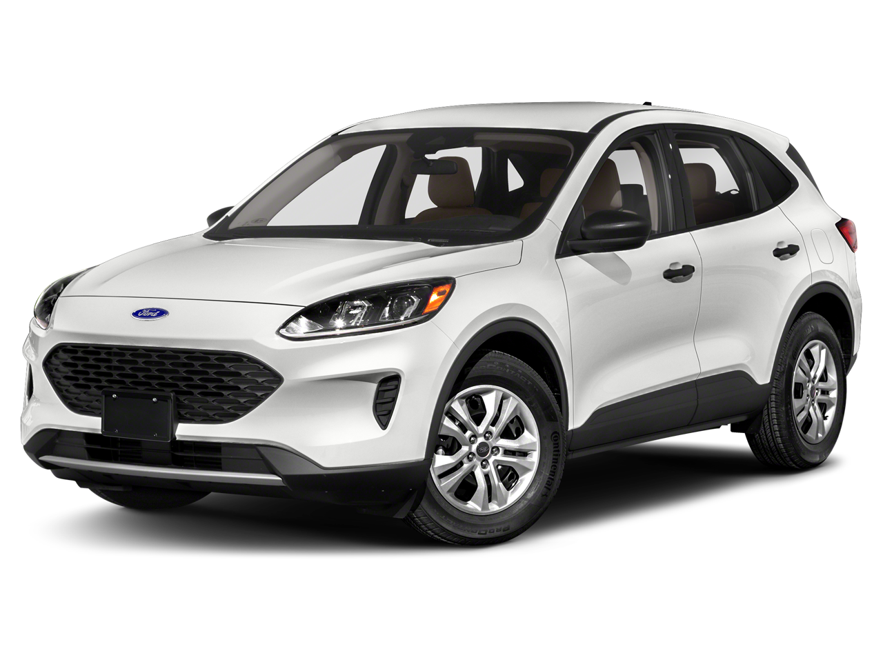 2020 Ford Escape S in Oxford White — front three-quarter view
