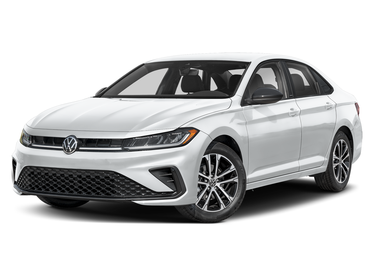 2025 Volkswagen Jetta Sport in Pure White — front three-quarter view