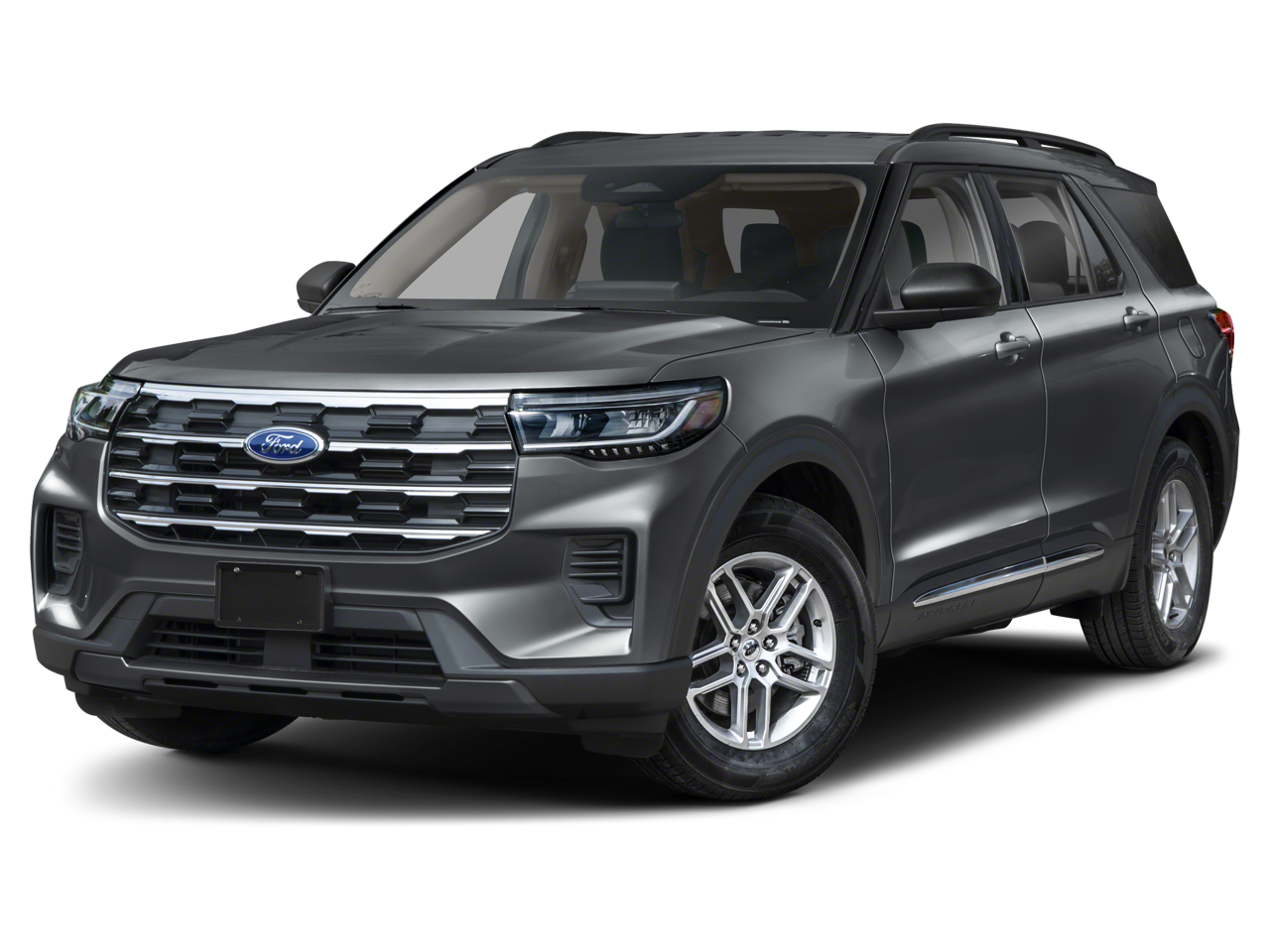 2025 Ford Explorer Active in Vapor Blue — front three-quarter view