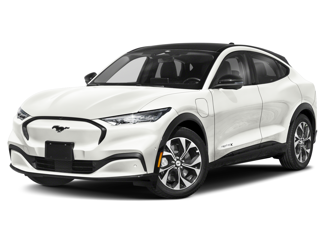 2025 Ford Mustang Mach-E Premium in Star White Metallic Tc — front three-quarter view