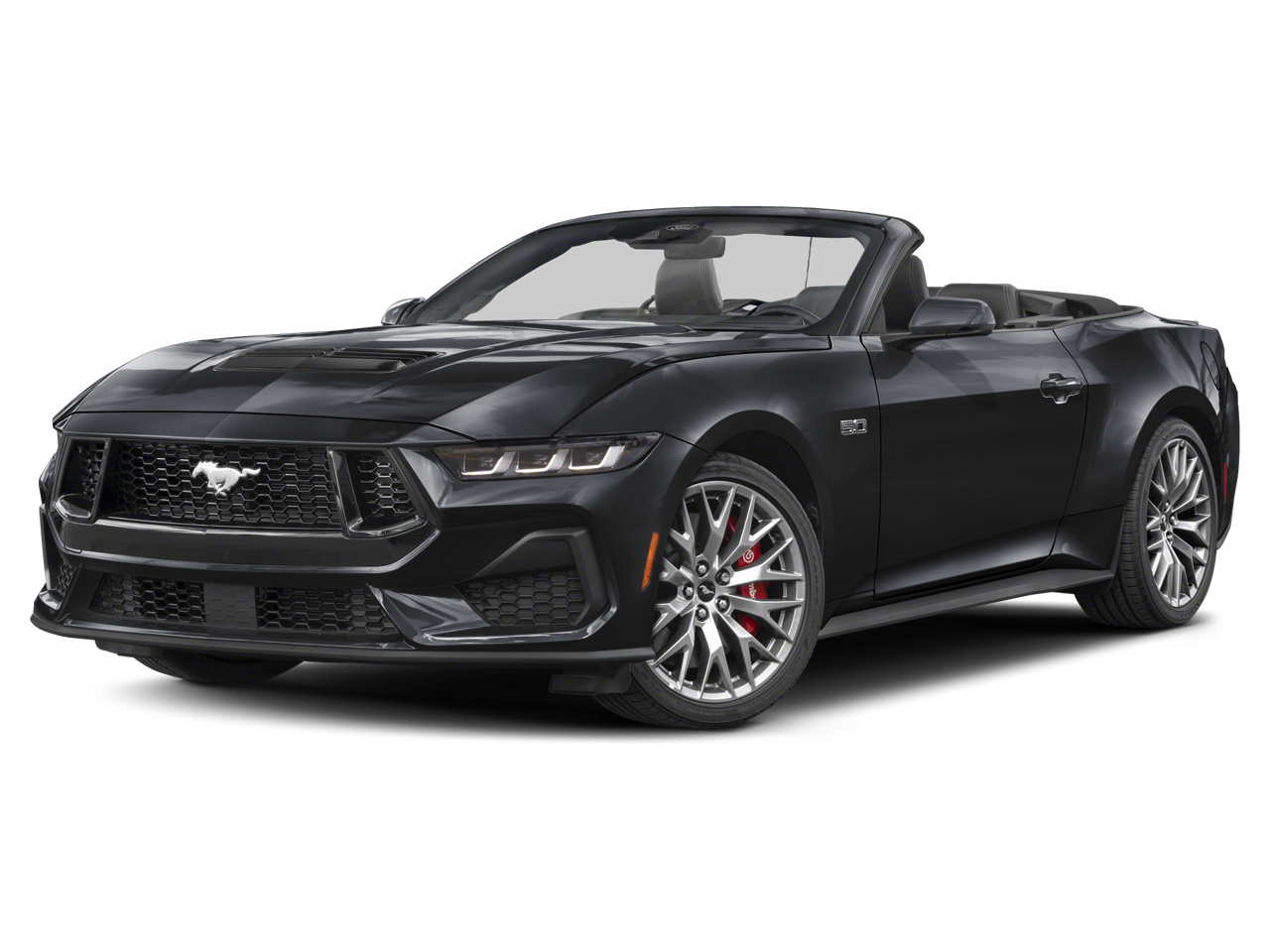 2026 Ford Mustang GT Premium in Shadow Black — front three-quarter view