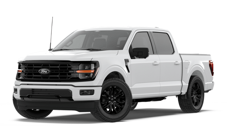 2026 Ford F-150 XLT in Oxford White — front three-quarter view