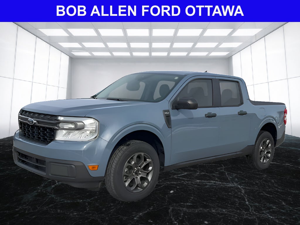 2024 Ford Maverick XLT in Azure Gray Metallic Tri-Coat — front three-quarter view